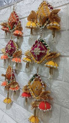 handmade shubh labh hanging latkan traditional home decoration pack of 2 3