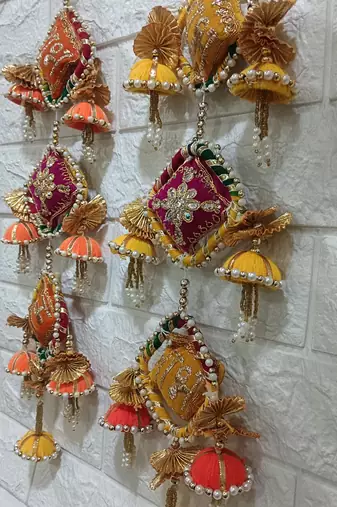 handmade shubh labh hanging latkan traditional home decoration pack of 2