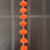 handmade wall door pom-pom string with golden beads and gota decoration orange pack of 12