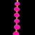 handmade pom-pom string with golden beads and ganesha heads decoration pink pack of 12