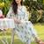 Women Floral Printed Angrakha Pure Cotton Kurta with Trousers