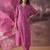 Floral Printed Regular Thread Work Pure Cotton Kurta With Trousers & Dupatta