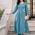 Women Floral Embroidered Empire Thread Work Pure Cotton Kurta with Trousers