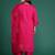 Plus Size Pink Embroidered Straight Kurta Trousers With Dupatta Set