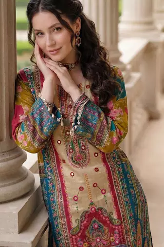Women Ethnic Motifs Printed Regular Mirror Work Kurta with Palazzos & With Dupatta
