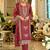 Ethnic Motifs Embroidered Zari Organza Straight Kurta & Trousers With Dupatta