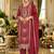Ethnic Motifs Embroidered Zari Organza Straight Kurta & Trousers With Dupatta