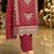 Ethnic Motifs Embroidered Zari Organza Straight Kurta & Trousers With Dupatta