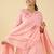 Women Floral Embroidered Panelled Thread Work Kurta with Trousers & Dupatta