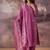 Ethnic Motifs Embroidered V-Neck Thread Work Cotton Kurta With Trousers & Dupatta