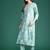 Floral Printed Mirror Work Pure Cotton Kurta With Trousers & Dupatta