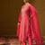 Leheriya Embroidered Thread Work Chanderi Silk Kurta With Trousers & Dupatta