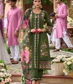 Women Floral Embroidered Panelled Thread Work Kurta with Trousers & With Dupatta