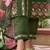Women Floral Embroidered Panelled Thread Work Kurta with Trousers & With Dupatta