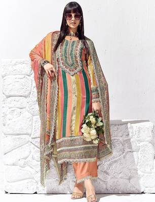 Women Ethnic Motifs Printed Regular Kurta Trousers With Dupatta 1