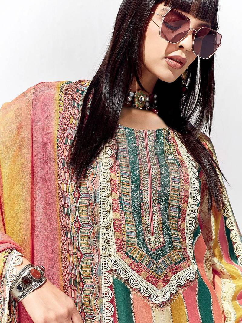 Women Ethnic Motifs Printed Regular Kurta Trousers With Dupatta
