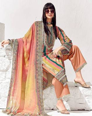 Women Ethnic Motifs Printed Regular Kurta Trousers With Dupatta 3