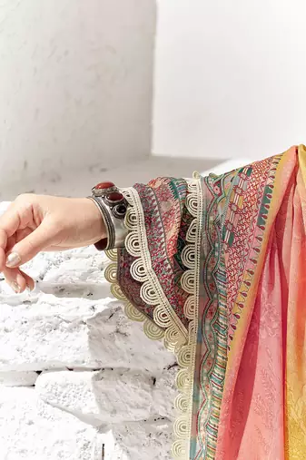 Women Ethnic Motifs Printed Regular Kurta Trousers With Dupatta