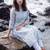 Women Ethnic Motifs Printed Regular Beads and Stones Pure Cotton Kurta with Trousers