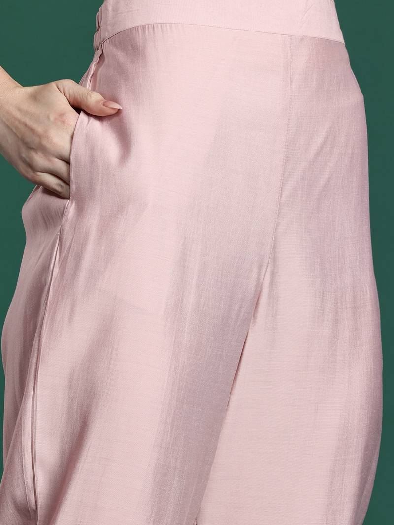 Floral Embroidered Kurta with Trousers & Dupatta