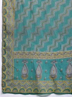 Ethnic Motifs Embroidered Pure Cotton Kurta with Trousers & With Dupatta 4