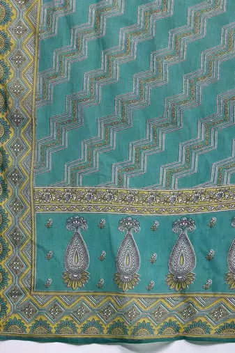 Ethnic Motifs Embroidered Pure Cotton Kurta with Trousers & With Dupatta