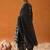 Black Floral Printed Gotta Patti Pure Cotton Kurta with Palazzo & Dupatta
