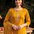Women Ethnic Motifs Printed Regular Linen Kurta with Trousers & With Dupatta