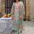 Floral Embroidered Beads and Stones Straight Kurta With Trousers & Dupatta