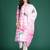 Floral Printed Beads and Stones Linen Kurta with Trousers & With Dupatta