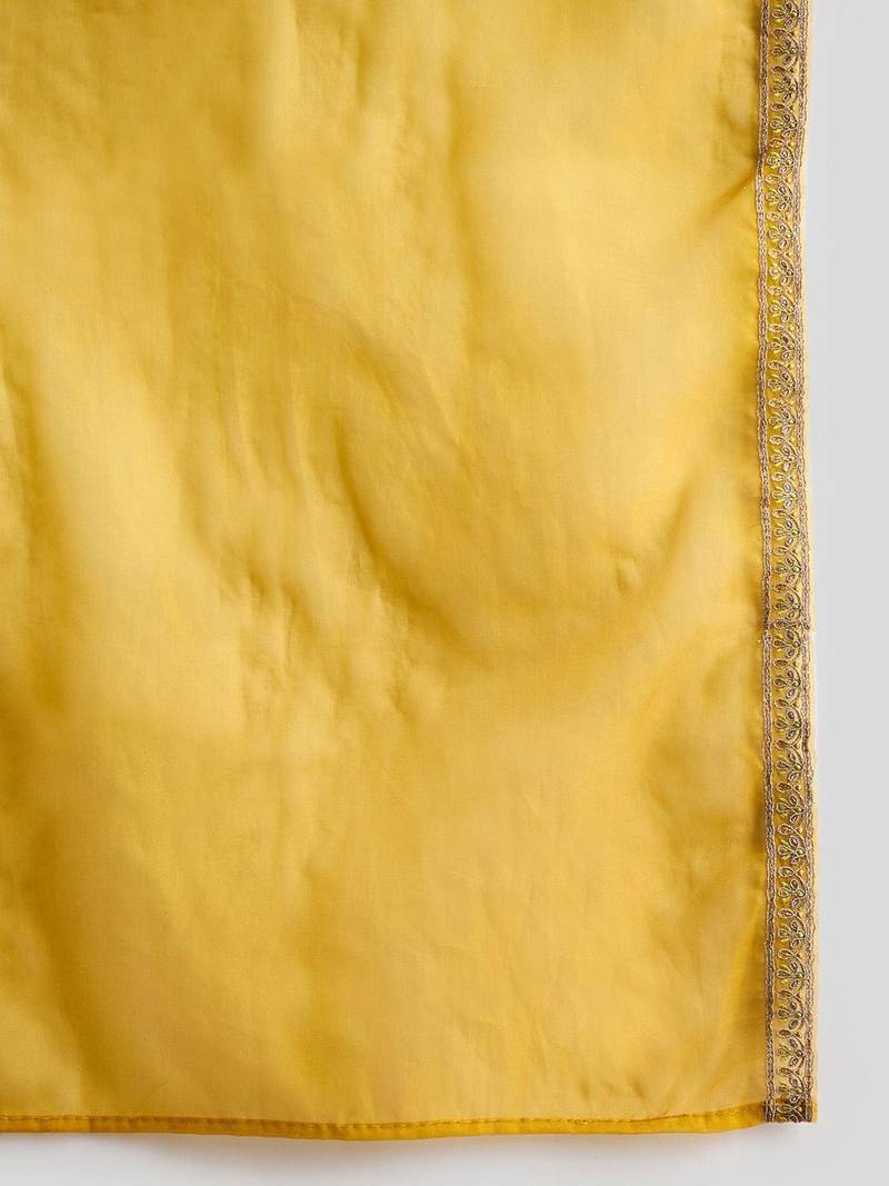 Women Embroidered Regular Sequinned Kurta with Trousers & With Dupatta