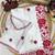 White & red color rangoli silk blend embroidered work saree