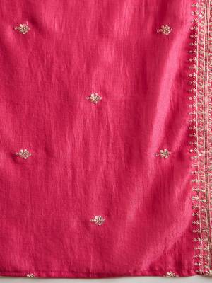 Women Ethnic Motifs Embroidered Regular Thread Work Kurta with Trousers & With Dupatta 4