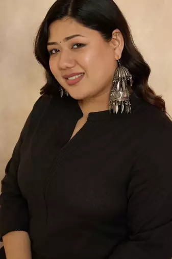 Plus Size Ethnic Motifs Embroidered Regular Kurta with Palazzos