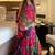 Multicolor georgette silk bandhani print kurta palazzo set with dupatta