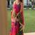 Multicolor georgette silk bandhani print kurta palazzo set with dupatta