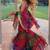Multicolor georgette silk bandhani print kurta palazzo set with dupatta