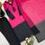 Pink & black crepe silk beads sequence kurta pant set with dupatta