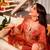 Orange frendy silk embroidery kurta patiala set with organza dupatta