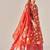 Red cotton printed hand embroidery kurta set with dupatta