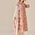 Orange cotton printed hand embroidery kurta set with dupatta