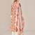 Orange cotton printed hand embroidery kurta set with dupatta