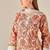 Orange cotton printed hand embroidery kurta set with dupatta