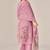 Purple linen printed hand embroidery kurta set with dupatta