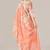 Orange cotton printed hand embroidery kurta set with dupatta