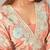Orange cotton printed hand embroidery kurta set with dupatta