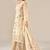 Beige linen printed hand embroidery kurta set with dupatta
