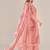 Pink linen printed hand embroidery kurta set with dupatta