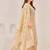 Beige linen printed hand embroidery kurta set with dupatta