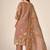 Rust cotton printed hand embroidery kurta set with dupatta